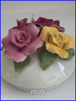 Royal Albert Old Country Roses 3D Rose Bouquet Butterfly Gold Trim Teapot