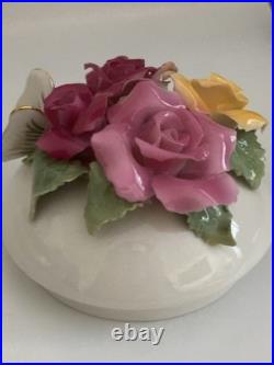 Royal Albert Old Country Roses 3D Rose Bouquet Butterfly Gold Trim Teapot