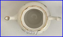 Royal Albert Old Country Roses 3D Rose Bouquet Butterfly Gold Trim Teapot