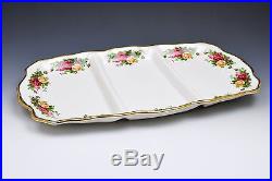 Royal Albert Old Country Roses 3 Part Server Tray Platter NEW 17 x 9