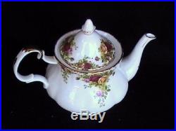 Royal Albert Old Country Roses 3 Pc Set Large Teapot Sugar Creamer