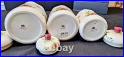 Royal Albert Old Country Roses 3 Piece Canister Set Bone China England