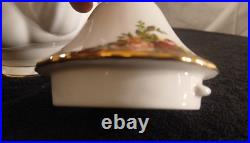 Royal Albert Old Country Roses 3 Piece Lot Teapot Cream & Sugar Holder Set Royal Albert Old Country Roses 3 Piece Lot Teapot Cream & Sugar Holder Set