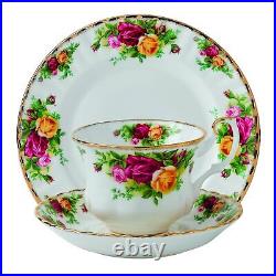 Royal Albert Old Country Roses 3 Piece Set, 8, Mostly White with Multicolored Fl