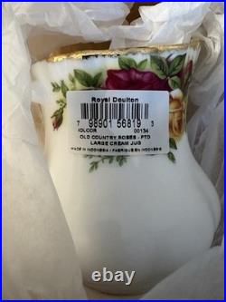 Royal Albert Old Country Roses 3-Piece Tea Set New Orig Box Teapot Sugar Creamer