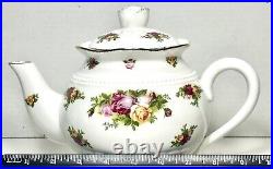 Royal Albert Old Country Roses 3 Piece Tea Set Sugar, Cream, & 6 Cup Teapot