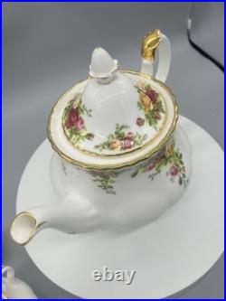 Royal Albert Old Country Roses 3-Piece Tea Set Teapot, Sugar Bowl, Creamer New