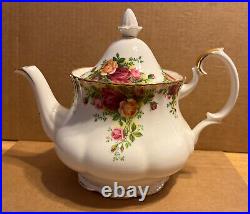 Royal Albert Old Country Roses 3-Piece Tea Set Teapot, Sugar Bowl and Creamer