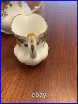 Royal Albert Old Country Roses 3 Piece Teapot, Creamer and Sugar Bowl Set