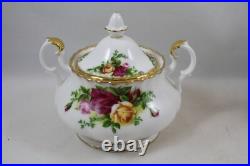 Royal Albert Old Country Roses 3 Piece Teapot, Creamer and Sugar Bowl Set