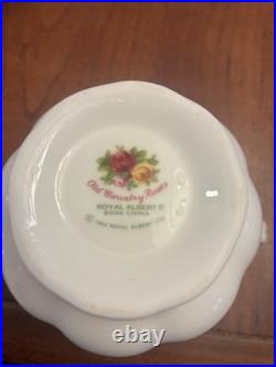 Royal Albert Old Country Roses 3 Piece Teapot, Creamer and Sugar Bowl Set