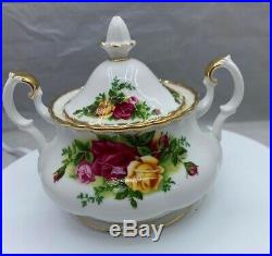 Royal Albert Old Country Roses 3-Piece Teapot Cup Creamer Tea Set