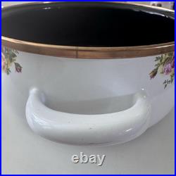 Royal Albert Old Country Roses 3 Qt Casserole Pot Prinz Enamel NEW