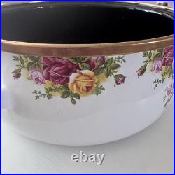 Royal Albert Old Country Roses 3 Qt Casserole Pot Prinz Enamel NEW