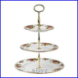 Royal Albert Old Country Roses 3-Tier Cake Stand Fine Bone China NEW IN THE BOX