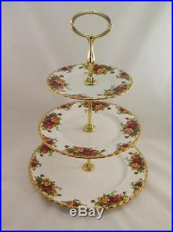 Royal Albert Old Country Roses 3 Tier Cake Stand Made in England