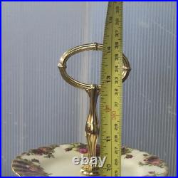 Royal Albert Old Country Roses 3-Tiered Serving Tray Cake Snack (DP, SP, BB)