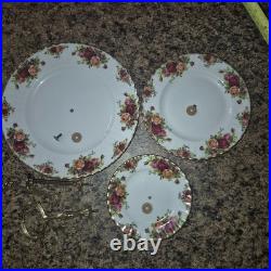 Royal Albert Old Country Roses 3-Tiered Serving Tray Cake Snack (DP, SP, BB)