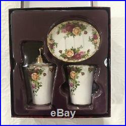 Royal Albert Old Country Roses 3pc Sink Bathroom Set New
