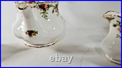 Royal Albert Old Country Roses 3pc Tea Set 2003 NEW OLD Teapot, Sugar, Creamer
