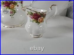 Royal Albert Old Country Roses 3pc Tea Set 2003 NEW OLD Teapot, Sugar, Creamer