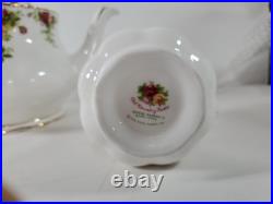 Royal Albert Old Country Roses 3pc Tea Set 2003 NEW OLD Teapot, Sugar, Creamer