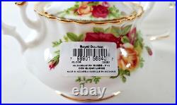Royal Albert Old Country Roses 3pc Tea Set 2003 NEW OLD Teapot, Sugar, Creamer