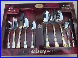 Royal Albert Old Country Roses 45 Piece Stainless Steel Serving Set! New