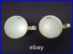 Royal Albert Old Country Roses 4 1/2 Mug Pair with 6 Handled Candy Dish