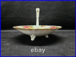 Royal Albert Old Country Roses 4 1/2 Mug Pair with 6 Handled Candy Dish