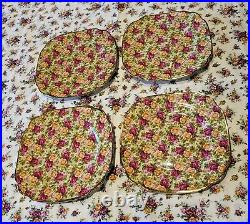 Royal Albert Old Country Roses 4 Chintz Square Plates