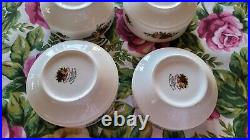Royal Albert Old Country Roses 4 Footed Berry Desset Bowl Set 4 Inches