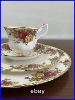 Royal Albert Old Country Roses 4 Piece Setting Bone China Dinnerware