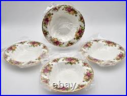 Royal Albert Old Country Roses 4 Piece Soup Bowl Set 8 New in Original Package