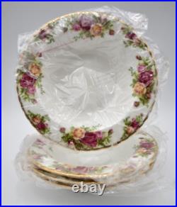 Royal Albert Old Country Roses 4 Piece Soup Bowl Set 8 New in Original Package