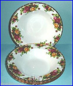 Royal Albert Old Country Roses 4 Piece Soup Pasta Bowl Set 8 New in Box