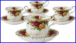Royal Albert Old Country Roses 4 Teacups And Saucers New