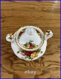 Royal Albert Old Country Roses 4pc Fine Bone China Set with 22k Gold Accents