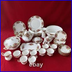 Royal Albert Old Country Roses 51 Pc Dinner Tea Set 1962 England Bone China VTG