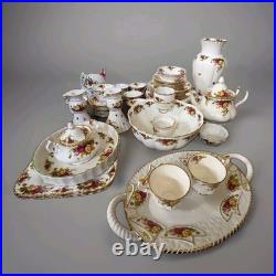 Royal Albert Old Country Roses 56 Pc Dinner-salad-bread-fruit-cups-saucers Xtras