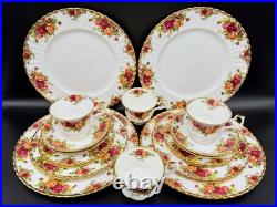 Royal Albert Old Country Roses 5 Piece Place Setting x 4 Bone China England 20pc