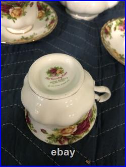 Royal Albert Old Country Roses 5 Piece Tea Set Teapot, Sugar Bowl and Creamer