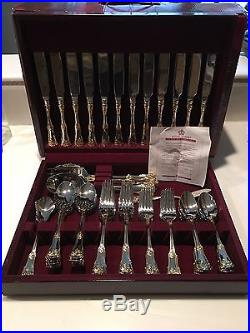 Royal Albert Old Country Roses 65-Pc Silverware Set For 12 With Box NIB