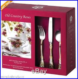 Royal Albert Old Country Roses 65- Piece Flatware Set NEW IN BOX