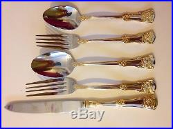 Royal Albert Old Country Roses 65 Piece Gold Plated Complete Cutlery Set Rare