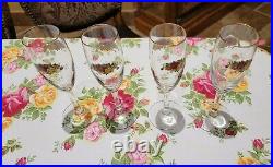 Royal Albert Old Country Roses 6 Champagne Glasses