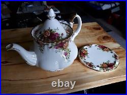 Royal Albert Old Country Roses 6 Cup Tea Pot With Trivet