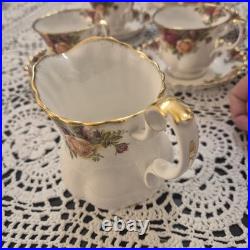 Royal Albert Old Country Roses 6 Cups with Saucers, Sugar Bowl & Dairy Bowl