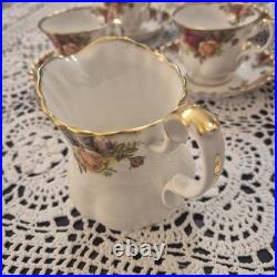 Royal Albert Old Country Roses 6 Cups with Saucers, Sugar Bowl & Dairy Bowl