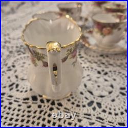 Royal Albert Old Country Roses 6 Cups with Saucers, Sugar Bowl & Dairy Bowl